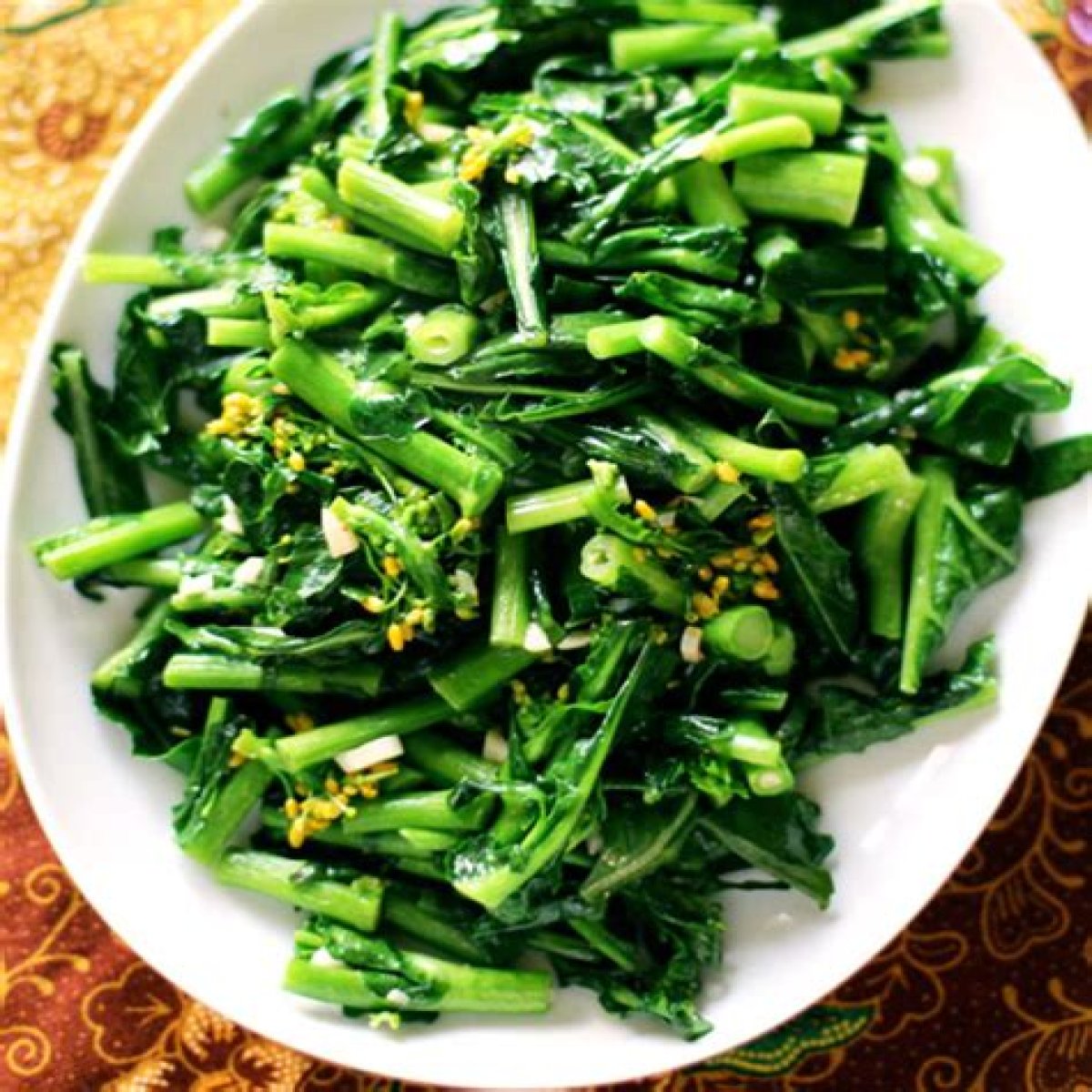 Dish of leafy greens
