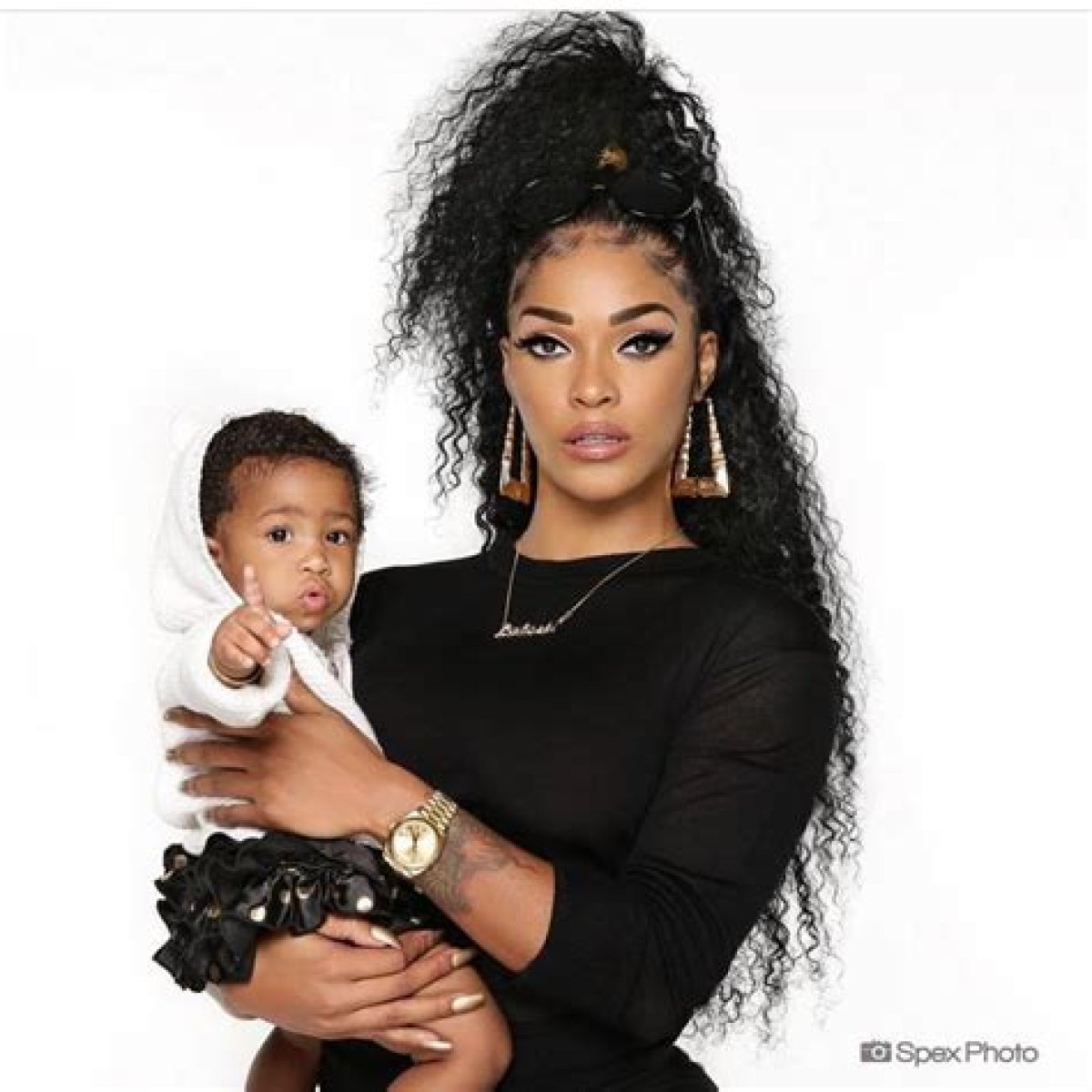 Joseline Hernandez Poses with Baby Daughter Bonnie Bella in Adorable Throwback Photo