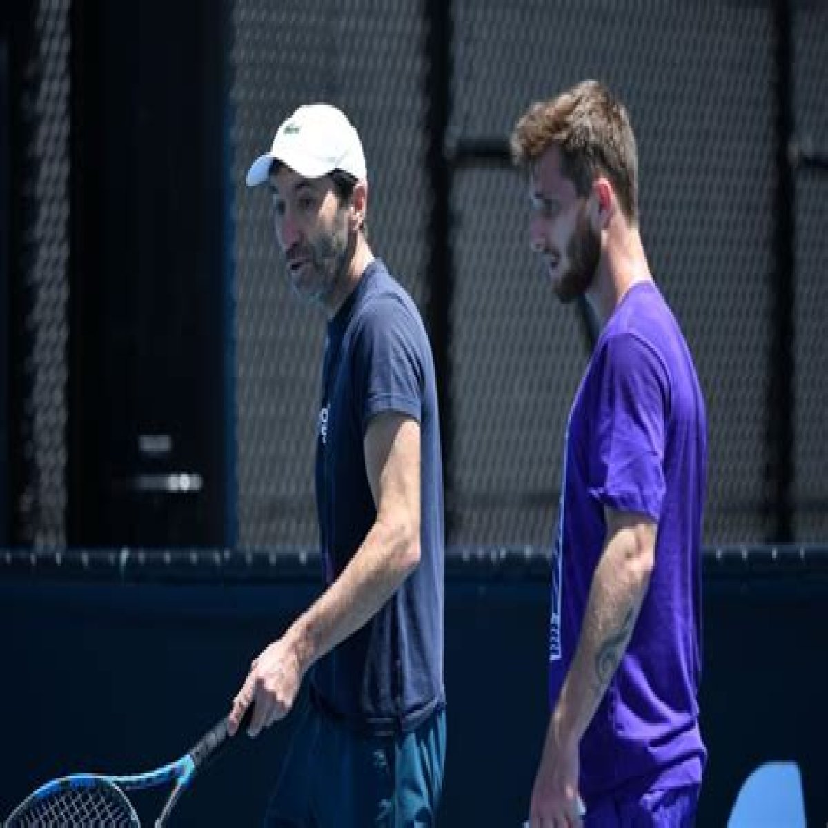 Who is Corentin Moutet’s coach Laurent Raymond?